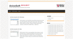 Desktop Screenshot of anicesoft.com